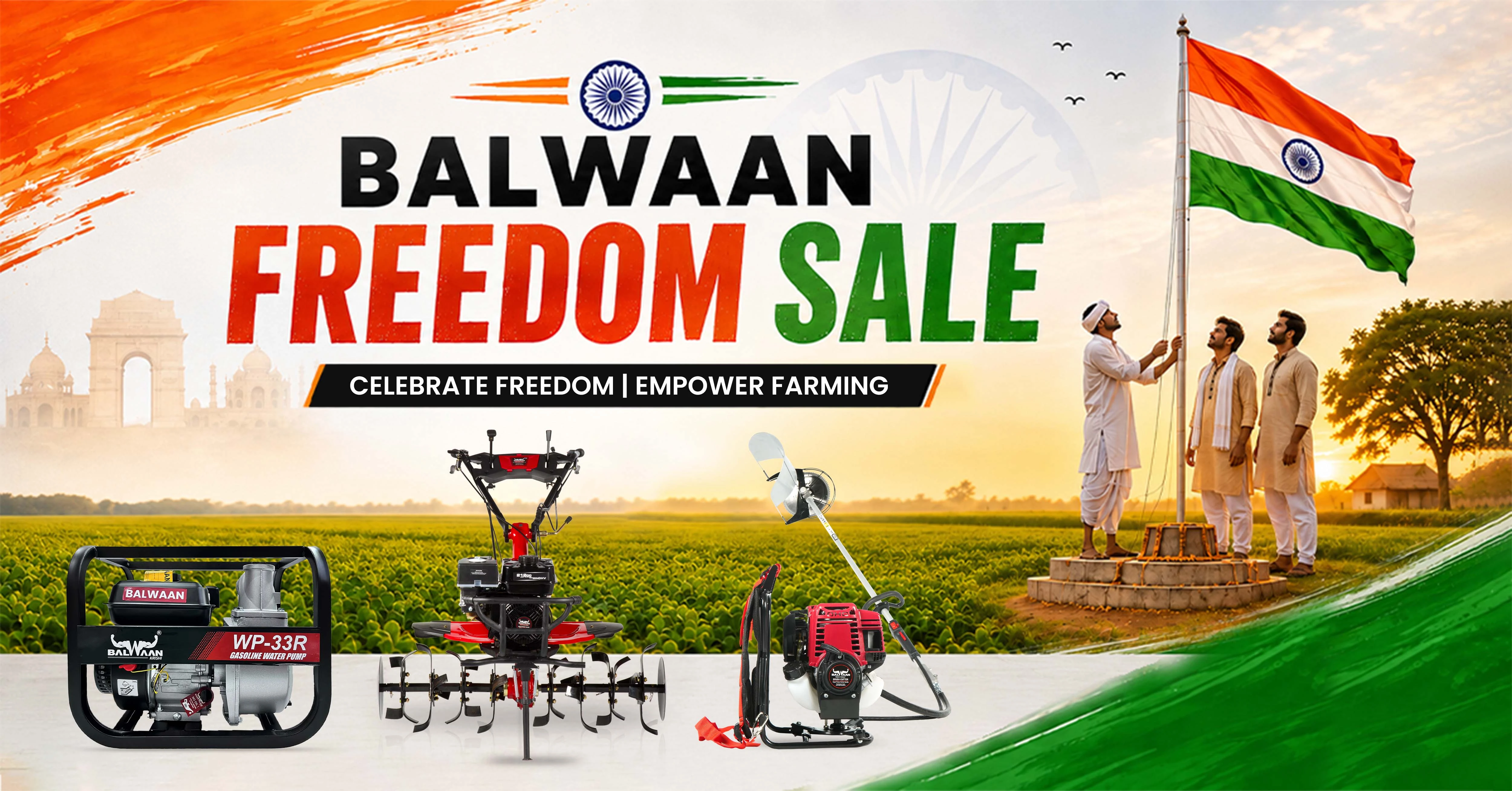 Balwaan Freedom Sale: खेती की मशीनों पर पाएं 60% तक भारी का Discount